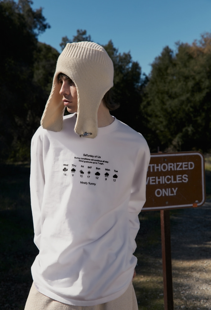 Weather Sign Long Sleeve White