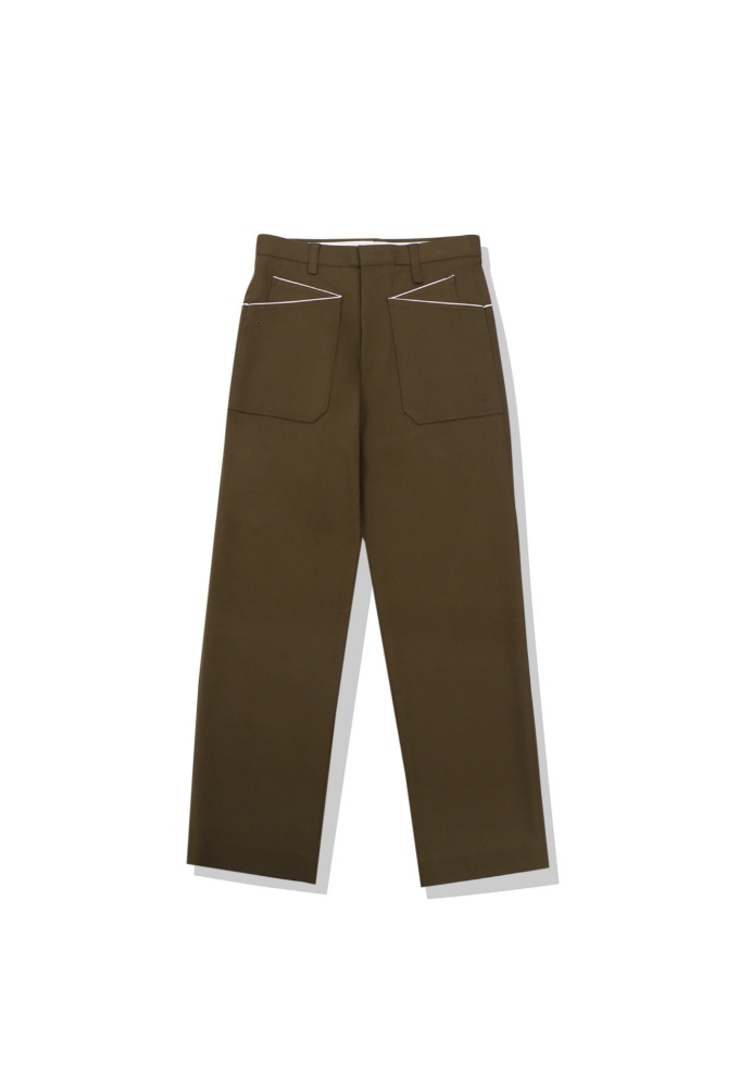 Piping Line Pants Brown