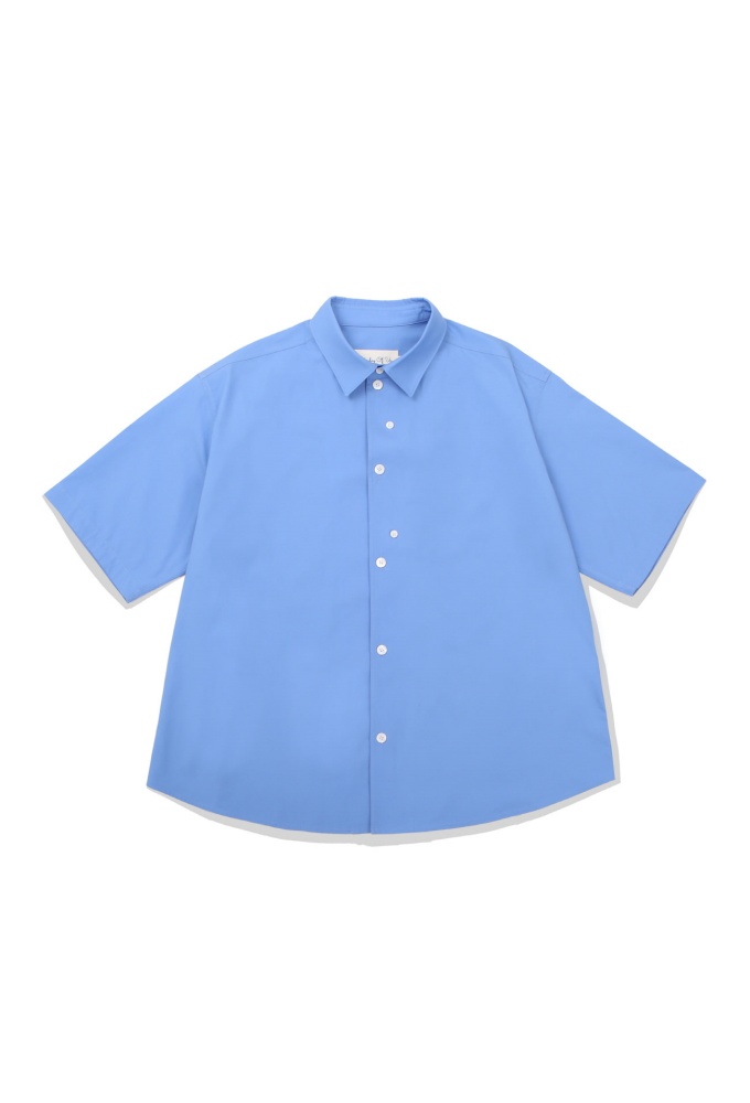 Overfit Embroidered Shirt Blue