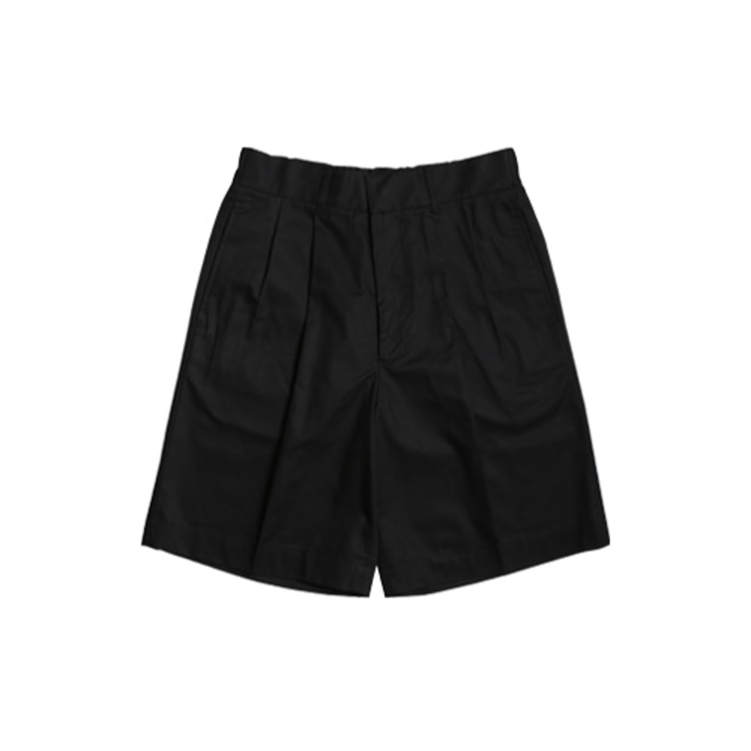 Long Half Cotton Shorts (Black)