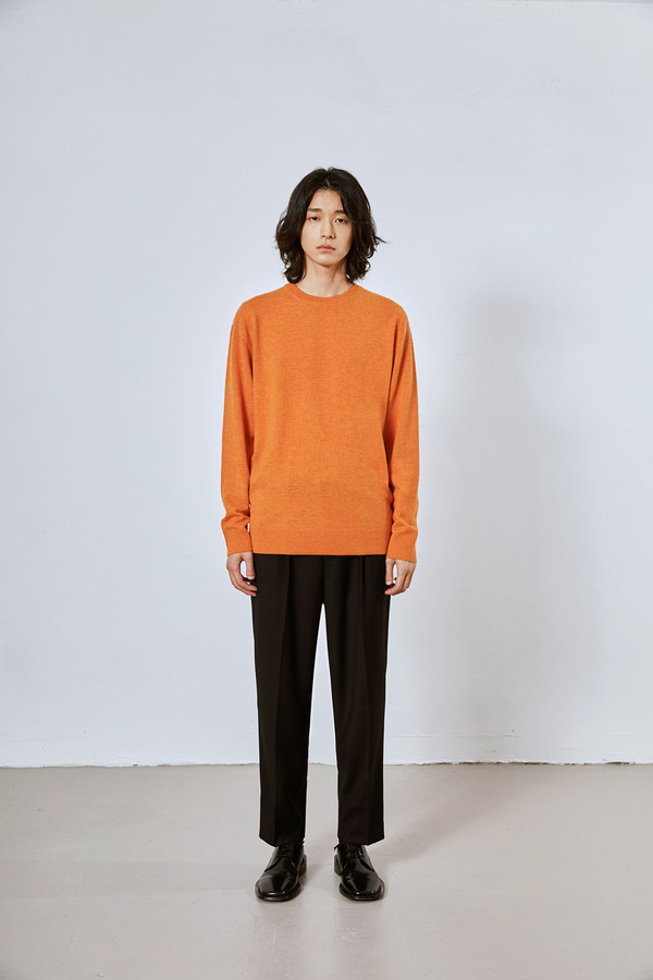RAMIAN SEF Merino Wool Round Knit_Orange