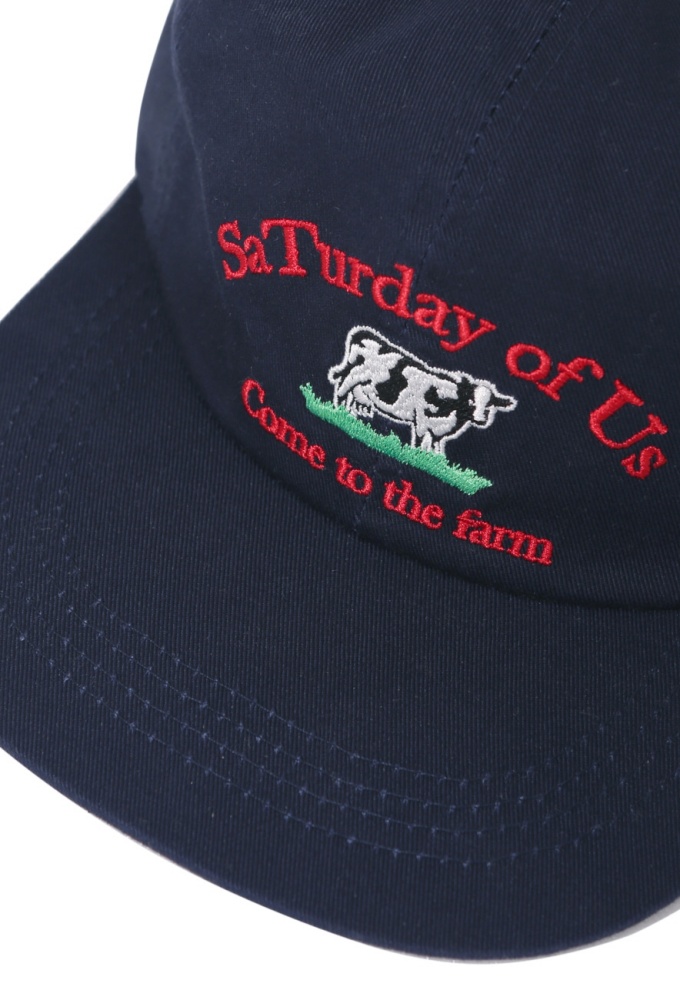 Milk Cow Embroidered Ball Cap Navy