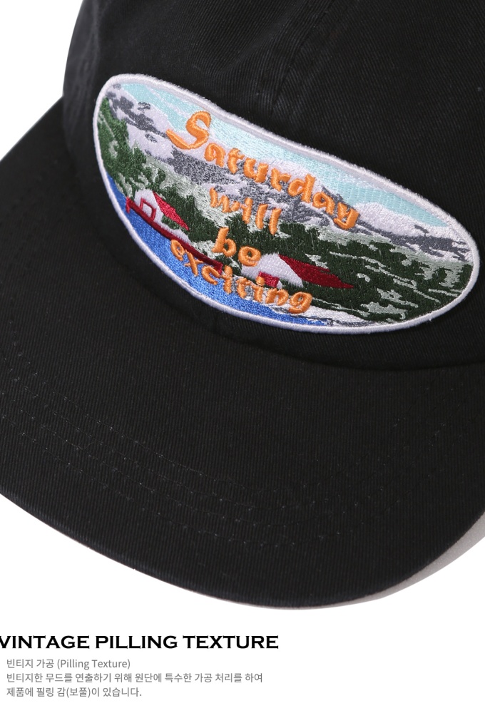 Summer House Embroidered Ball Cap Black (7월 28일 순차발송)