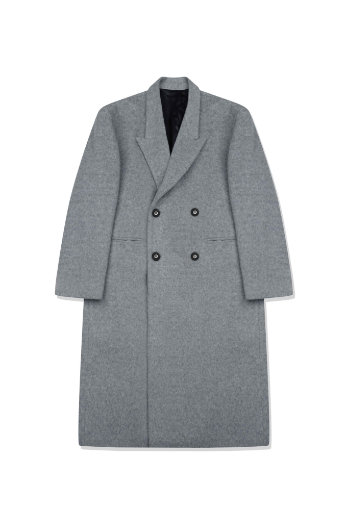 Overfit Double - Breasted Cashmere Coat Grey (12월 15일 순차 발송)